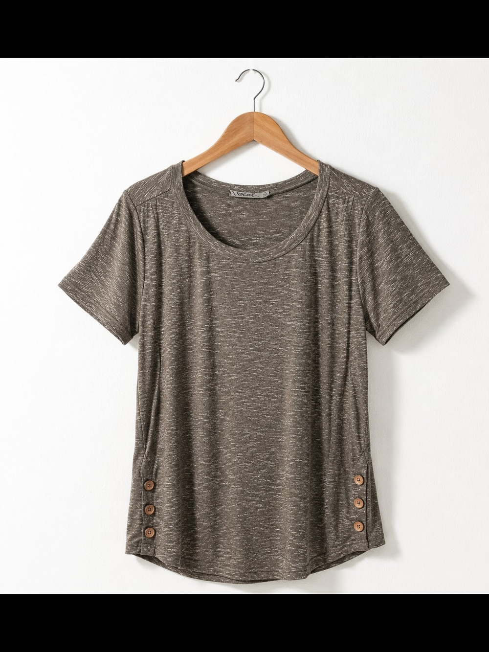 Quinee Casual Button Side Nursing Top By QUINCE - Picture 3 of 6